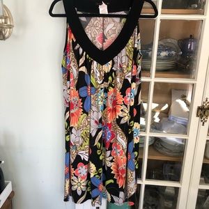 Floral Sleeveless Tank Sundress V Neck